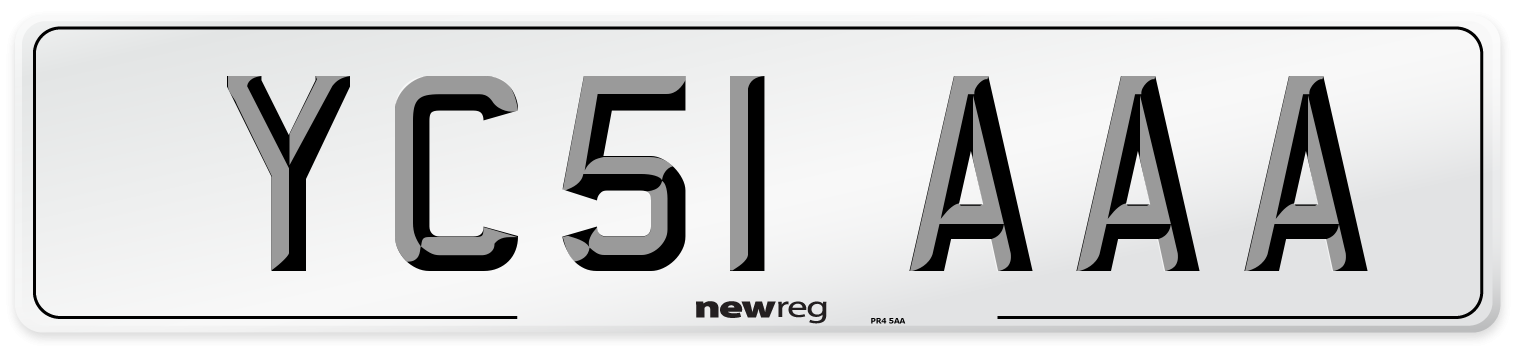 YC51 AAA Number Plate from New Reg